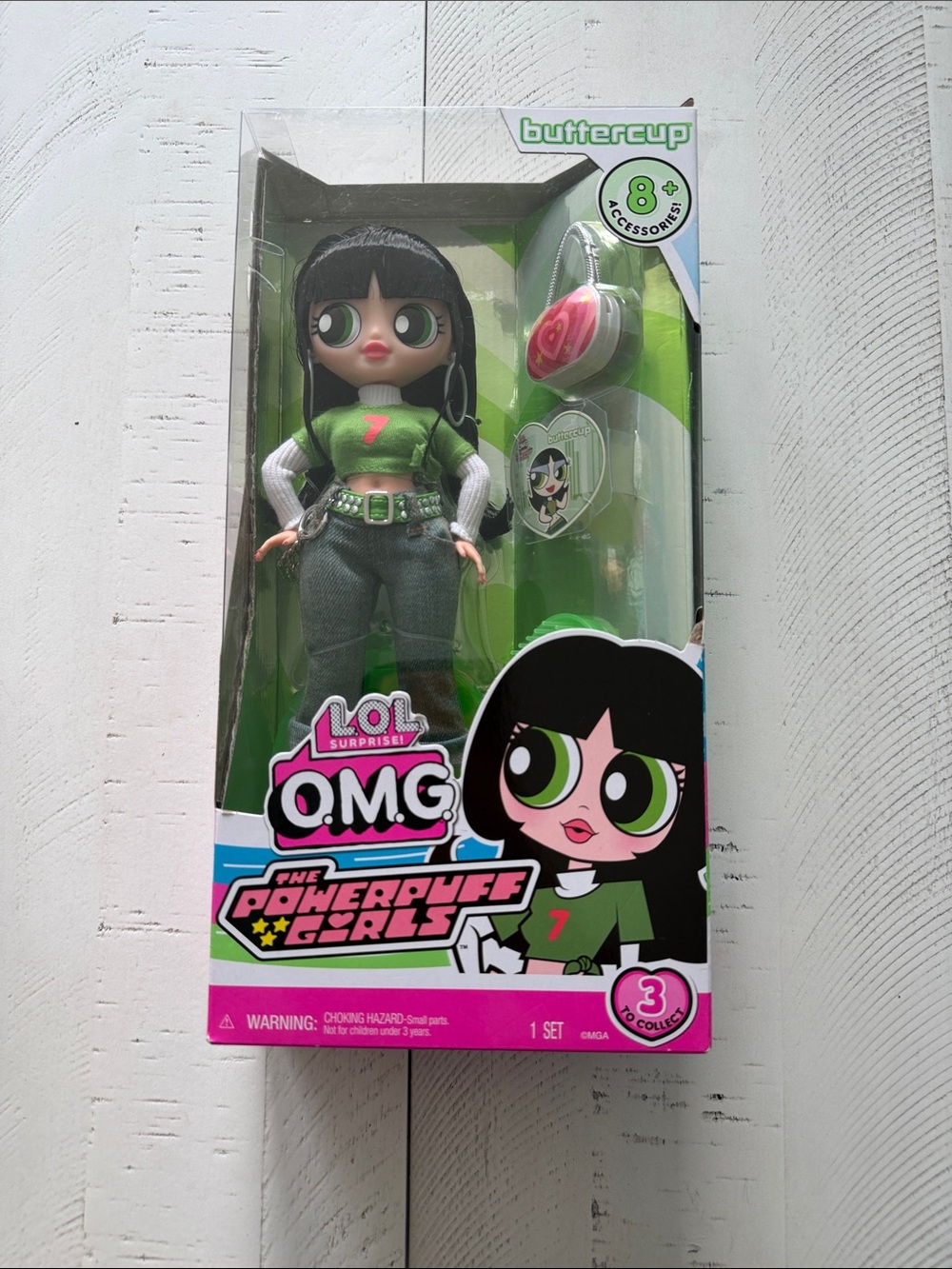 L.O.L. Surprise! Buttercup Doll with Green Outfit and Black Hair